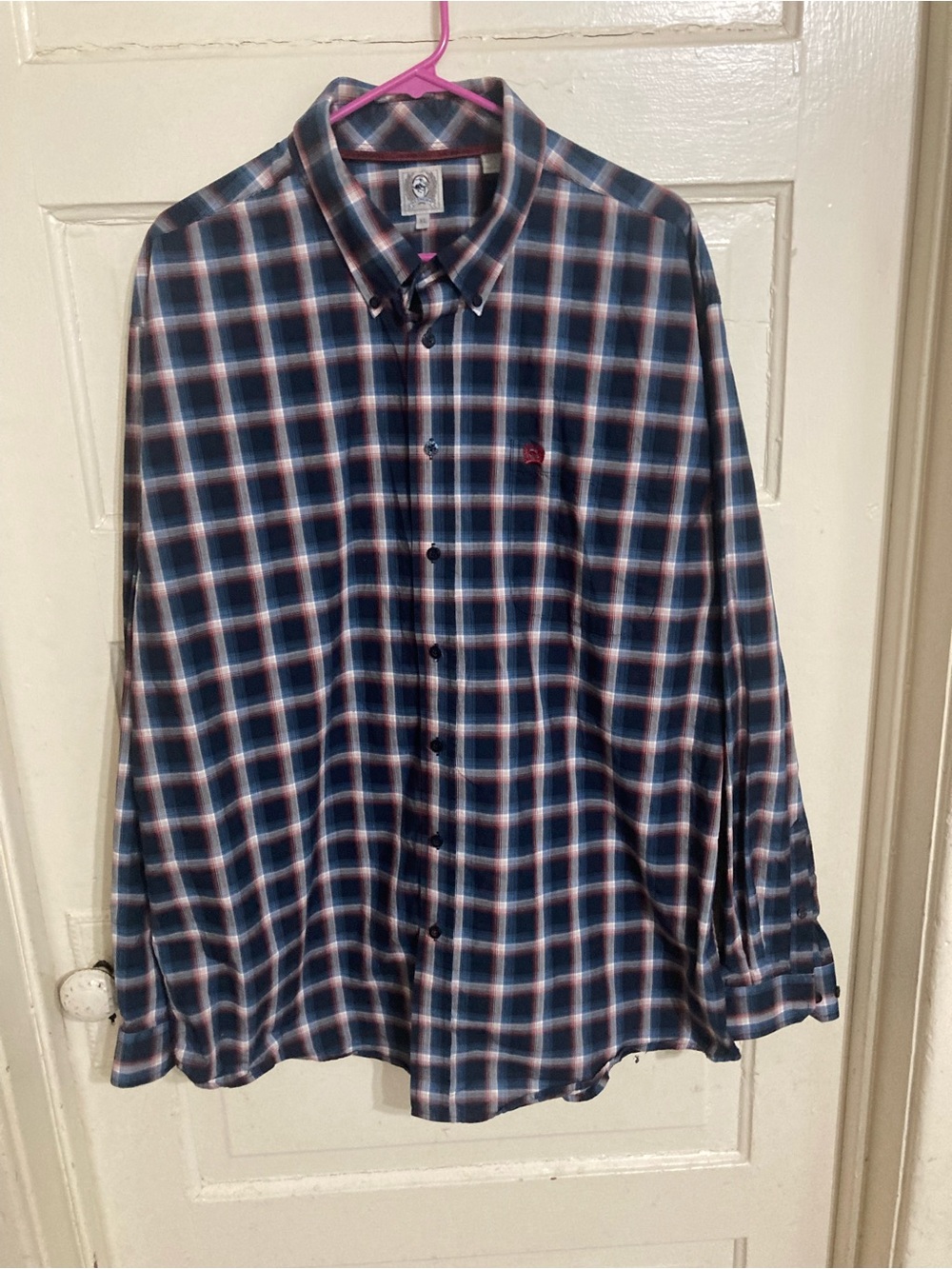 Cinch Men’s Western Plaid  button down Red Blue  shirt xl